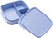 Durable Plastic Portion and Go Compact Lunch Box with Divider - Purple, 500ml
