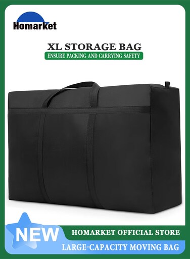 154L Extra Large Moving Bag with Strong Zippers &amp; Handles   Heavy-Duty Storage Tote for Clothes, Bedding &amp; Travel   Foldable, Waterproof Organizer for Moving and Space Saving