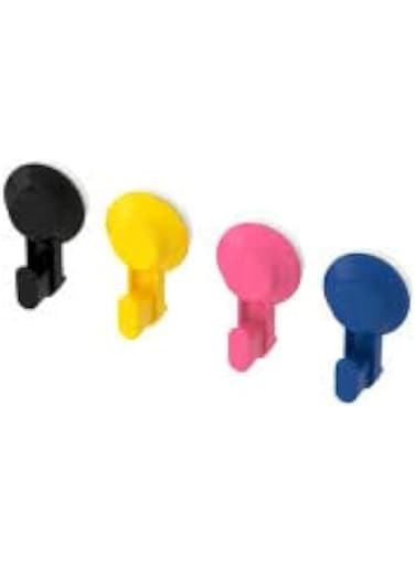 Graidient span ikeaTISKEN Hook with Suction Cup, Mixed Colours Set of 4