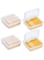 SWIUKPHE Mini Cheese Storage Containers, Food Container for Fridge Sliced Storage with Lids Refrigerator Fruit Vegetable Keep Fresh, 4 Pcs