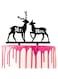 CARISPIBET Wedding Cake Topper Buck and Doe Marriage Cake Decoration Mr. &amp; Mrs. Acrylic Silhouette cake decorative