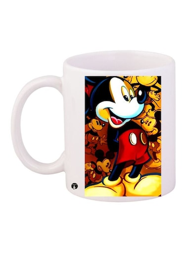 Mickey Mouse Printed Coffee Mug White/Red/Yellow