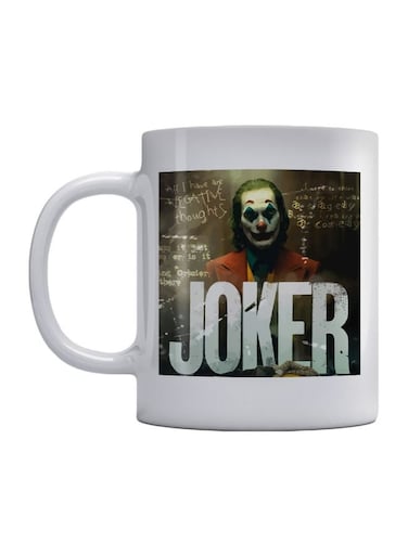 Joker Printed Mug White/Red/Blue