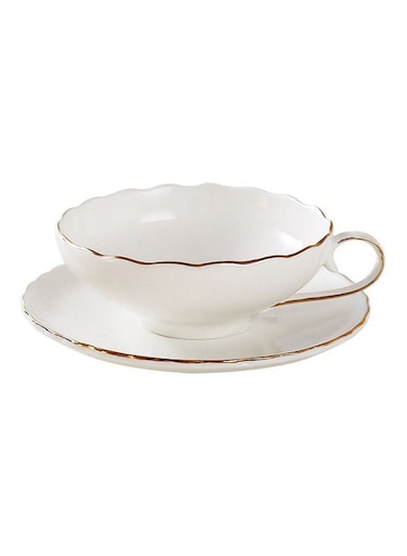Ceramic Tableware Coffee Set White 13.9 X 12.7 X 4.2cm