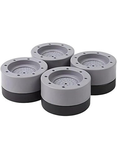 X spring Anti Vibration Pads, 4 Pcs Increased Shock Absorption Washing Machine Support, Noise Reduction Non-slip Foot Pads, Easy Cleaning Anti-Walk Protects Pedestals for Most Washing Machines