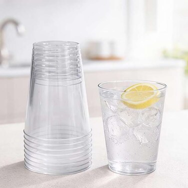 Home Clear Disposable Drinking Tumblers - 20 Pack