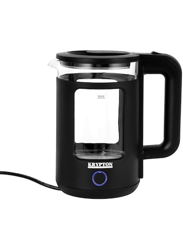 Krypton 1.7L Double Layer Glass Kettle- KNK6563-Auto Shutoff and Boil-Dry Protection, 1500 Watt,2 Years Warranty