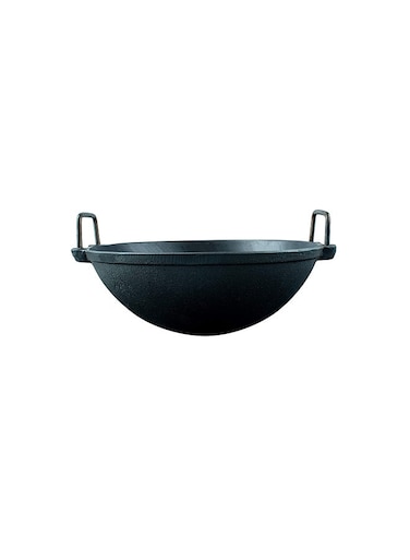 Pre-Seasoned Cast Iron Kadai Black 9inch