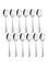 E-far 12-Piece Coffee Spoons, 6-Inch Stainless Steel Espresso Spoons, Small Metal Spoons for Coffee/Sugar/Tea, Hammered Design &amp; Rust Free, Dishwasher Safe