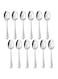 E-far 12-Piece Coffee Spoons, 6-Inch Stainless Steel Espresso Spoons, Small Metal Spoons for Coffee/Sugar/Tea, Hammered Design &amp; Rust Free, Dishwasher Safe