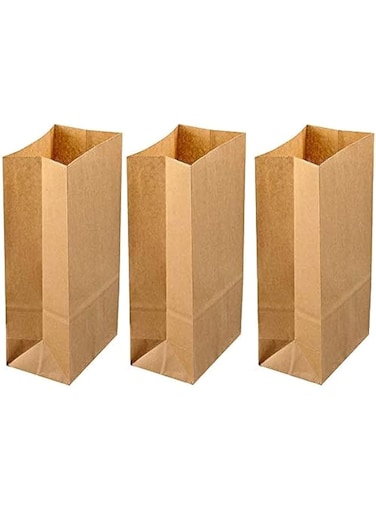 PARTY TIME - 24 Pieces Brown Kraft Bags Square Bottom Paper Bags Candy Food Baking Dessert Party Paper Bags