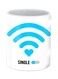 He's Single Printed Ceramic Mug White/Blue