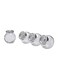 Spice Jar Set Silver/Clear 8cm