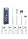 Flatware Set for 6 Persons, 24-Piece Stainless Steel Cutlery Set Including Knives, Forks, Spoons Mirror Polished, Flatware Set for Kitchen, Restaurant, Hotel, Dishwasher Safe (Silver)