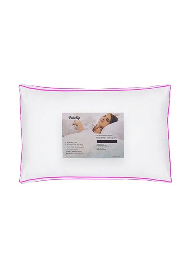 Slowly Rebounding Hotel Pillow With Cover Cotton White 50X70centimeter