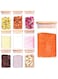 Tzerotone 10 Pcs Glass Spice Jars - 8oz Empty Square Spice Storage Containers With Bamboo Airtight Lid and Labels - Thicken Small Glass canister for Kitchen Seasoning,Coffee Bean,Tea,Suger,Herbs