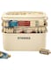 U-HOOME Medicine Storage Box,Large Plastic Pills Organizer Box with Compartments &amp; Handle,First Aid Kit Storage Case,Medicine Household Emergency Box,Beeds/Toys/Jewelry Storage Organiser (Cream)