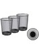 GoodWill Tech Recycling Metal Mesh Open-Top Dustbins Waster Basket for Home/Office ( Black ) - Pack of 3