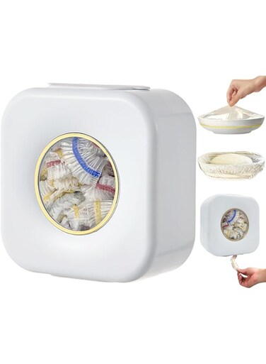 . Elastic Food Storage Covers With Storage Box, Plastic Wrap Storage Box, Stretch Plastic Wrap Bowl Covers, Food Grade Safe Material Food Covers, Family Outdoor Picnics Keep Food Fresh
