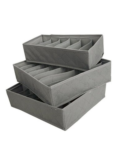Multifunction Socks Storage Box Set Grey