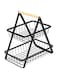 TOMVAES 2 Tier Fruit Basket, Black Vegetable Storage Basket, Bread Countertop Rack, Snack Organizer, Home Kitchen Office Metal Storage Holder, 30 * 18 * 30.7cm