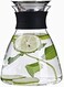Glass Carafe With Stainless Steel Silicone Filter Lid, Borosilicate Glass Pitcher With Flow Lid,