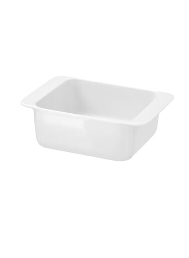 dish, white18x13 cm