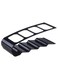Compartment TV Remote Control Storage Organizer Black 7 x 18centimeter