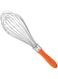 U-Taste Large Wire Whisk for Cooking: 18/10 Stainless Steel Kitchen Balloon Whisk, Heavy Duty Egg Beater, Manual Mixing Tool with 12 Flex Wires for Stirring, Blending Sauce, Batter (Orange)