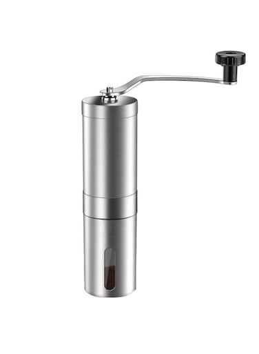 Burr Mill Manual Coffee Grinder Silver