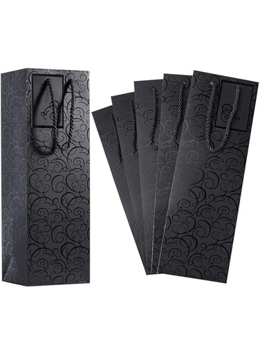 KASTWAVE Wine Gift Bag, Wine Bags 10 Pack, Wine Bags for Wine Bottles Gifts, Wine Bottle Gift Bags