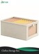 Clothes Storage Box for Home Closets, 1-Piece Foldable Cotton &amp; Linen Wardrobe Organizer with Visual Window,Washable Large Capacity Stacking Bin for Socks Pants and Shirts Under-Bed Storage