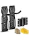 THE WHITE SHOP 2 Pack Bike Wall Mount Rack with Tire Tray - Vertical Bike Storage Rack for Indoor,Garage,Shed - Easy to install - Hanging Road,Mountain or Hybrid Bikes Screws Included