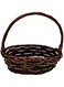 Wicker Basket with Handle Flower Girl Basket Durable Storage Basket Vintage-Style Traditional for Garden Home Wedding Organization Picnic Design4 (M, Oval)