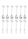 ELECDON Coffee Tea Spoon, 12 Pieces Stainless Steel Dessert Tea Sugar Spoons, Stainless Steel Tea Fork, Appetizer Dessert Forks, Including 6 Spoons and 6 Forks, for Kitchen Tea Parties Coffee Shops