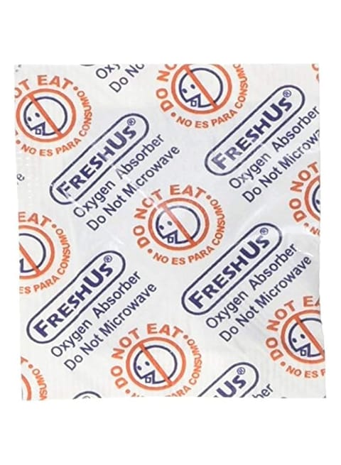 FreshUs 100cc Oxygen Absorbers for Dehydrated Food and Emergency Storage (100 Pack), Multicolor
