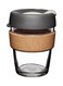 Lady Coffee Cup With Lid Grey/Gold/Clear 10 x 7cm