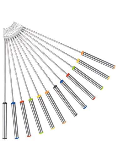 Oban Stainless Steel Fondue Forks with Heat Resistant Handle for Cheese Chocolate Fondue Roast Marshmallows Meat, 9.5 Inch (12 pack)