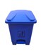 15L Pedal Trash Can - Durable Plastic Garbage Bin with Foot Pedal   Hands-Free Waste Disposal   Ideal for Bathroom, Kitchen, Office &amp; Commercial Use (Blue, 15 Liters)