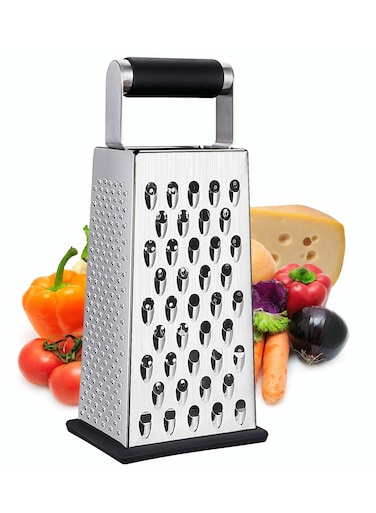 Cheese Grater, Box Grater for Cheese Stainless steel Vegetable Slicer Food Shredder 4-Sided Convenience Gadgets for kitchen