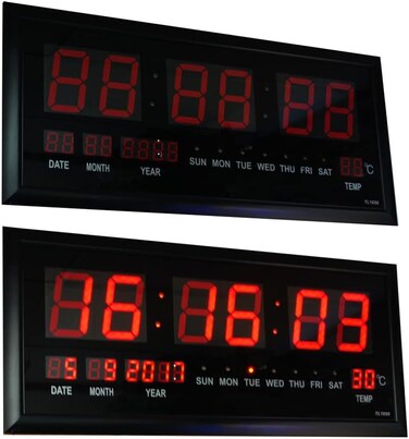 Crony TL-1050 Digital Wall Clock With Remote Control