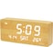 Crony 1501 LED Perpetual Calendar Week Wooden Alarm Clock Thermometer Weekday Alarm Clock
