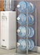 Water Bottle Holder Cooler Jug Rack 4 Ties,5 Gallon Water Bottle Storage Rack Detachable Heavy Duty Chrome Water Bottle Cabby Rack Caddy Carrier