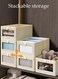 Foldable Closet Storage Organizer Washable Closet Storage Box with Carrying Handles Cube Storage Bin for Clothes Wardrobe Home Bedroom Office