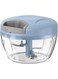 JOTEUS Mini Food Chopper, Manual Onion Chopper Garlic Chopper, Hand Food Processor Veggie Chopper for Vegetable, Nuts, Garlic, Salad, Puree and Pestos (Blue)