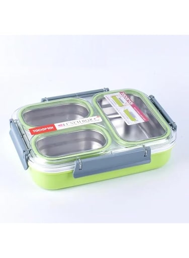 Generic Leak Proof lunch Box with separate Container (Green)