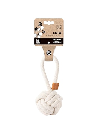M-PETS Coto White Loop Ball L Eco Friendly Dog Toy