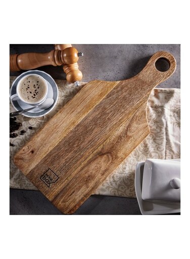 Box Natural Wooden Chopping Board Brown 22x2x55cm