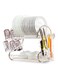 Dish Drying Rack With Removable Drain Board Silver/White 50x35x24cm