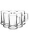 Beer Mugs Set of 6 for Men 17 oz(500 ml), Beer Mugs for Freezer, Glass with Handle for Drinking. Pub Drinking Mugs Stein Gift for Man